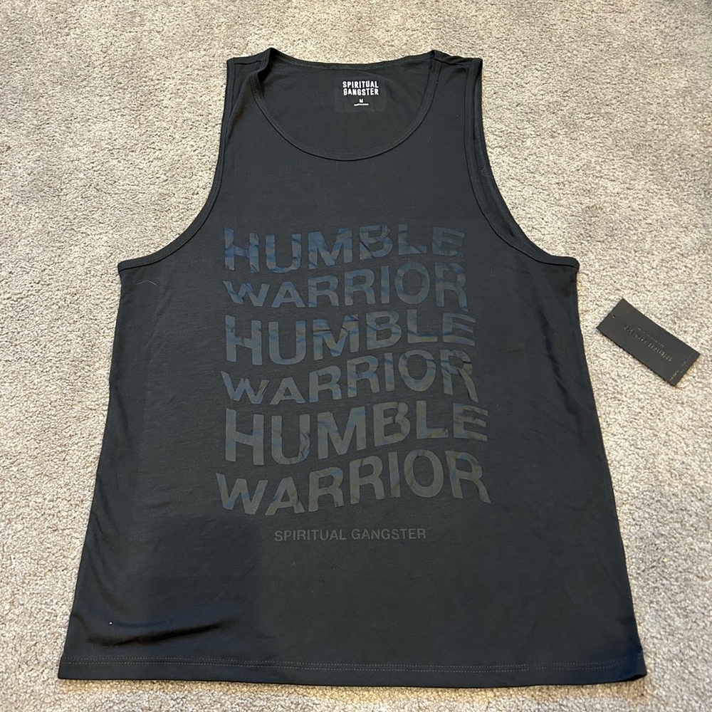 NWT Spiritual Gangster Men's Black Tank Top size Medium
